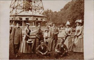 Praha, Prague, Prága; family by the Petrin Tower. photo (EK)