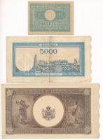 Románia 1945. 100L + 5000L + 10.000L T:F, tűlyukak
Romania 1945. 100 Lei + 5000 Lei + 10.000 Lei T:...
