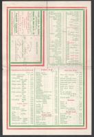 1936 Bp. VIII., László Lajos és Gyula Hentesárugyár Rt. árlistája levelezőlapként elküldve