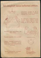 Budapest Székesfőváros Elektromos Műveinek kétoldalas szórólapja, 24×17 cm