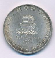 1948. 20Ft Ag "Táncsics" T:AU,XF patina Adamo EM3