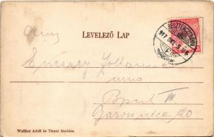 1917 Besztercebánya, Banská Bystrica; Gőzfürdő. Walther Adolf és Társai kiadása / steam bath (kopott...