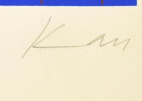 Kass János (1927-2010): Judit. Szitanyomat, papír, jelzett, 49x34 cm. Lap tetején apró rajzszög nyom...