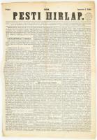 1846 Pesti Hírlap 600. száma, 1846. jan. 2., kiadja: Landerer Lajos, 1K szignettával, fűzés nélkül, 4 p.