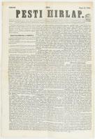 1846 Pesti Hírlap 678. száma, 1846. máj. 21., kiadja: Landerer Lajos, 1K szignettával, a lap széle kissé sérült, 4 p.