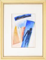 Olvashatatlan jelzéssel: Alak és formák. Vegyes technika, papír. Fakeretben. 19,5×13,5 cm