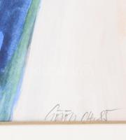 Olvashatatlan jelzéssel: Alak és formák. Vegyes technika, papír. Fakeretben. 19,5×13,5 cm