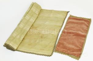 Antik fém sujtásos terítő 60x150 cm + kis terítő