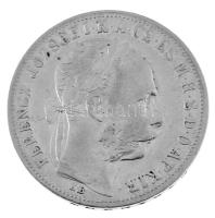 1885KB 1Ft Ag "Ferenc József / Barokk címer" T:VF patina / Hungary 1885KB 1 Forint Ag "Franz Joseph" C:VF patina Adamo M15, Krause KM#469