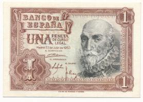 Spanyolország 1953. 1P "X 8989184" T:AU Spain 1953. 1 Peseta "X 8989184" C:AU Krause P#144a.2