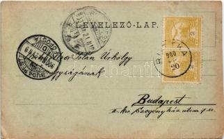 1900 Ruttka, Vrútky; Ks. od. vasút (Kassa-Oderbergi Vasút, KsOD) fűtőháza, vasútállomás, gőzmozdony,...