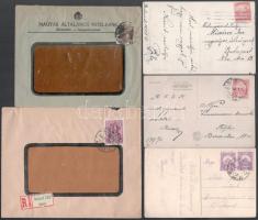 5 db küldemény banki céglyukasztásos bélyegzésekkel