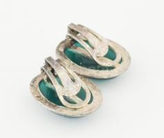 Ezüst(Ag) fülklipsz, jelzett, 2×1,5 cm, bruttó: 7,2 g