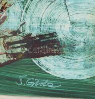 Simic, Gizela (-): Pár (udvoje). Olaj, papír, jelzett, üvegezett fakeretben, 21x31 cm