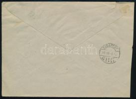 1953 Budapest helyi ajánlott levél vegyes portózással, ritka