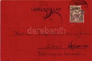 1901 A képes levelezőlapokat vigye el az Ördög! Dombornyomott Krampusz és lángok. Szénásy és Reimann...