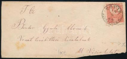 1872 Réznyomat 5kr levélen "TÖVIS / ALSÓ-FEHÉR M."