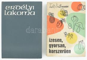 2 db könyv - Kövi Pál: Erdélyi lakoma. Bukarest,1980, Kriterion. 326p. Kiadói kartonált kötés, jó állapotban. Turós Emil receptjei. Ízesen, gyorsan, korszerűen. Bp., 1966, Minerva. Kiadói papírkötés, kissé kopottas állapotban.