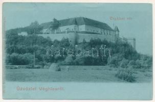Végles, Véghles, Véglesváralja, Podvígles, Víglas; vár, kastély. Lechnitzky O. kiadása / castle (kis szakadás / small tear)
