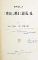 Mikler Károly: Magyar evangélikus egyházjog. Bp., 1906, Grill Károly (Eperjes, Kósch Árpád-ny.), X p.+ 741+(1) p.+ XIX p. Egyetlen kiadás. Átkötött félvászon-kötésben, kissé kopottas borítóval, kissé fakó, sérült gerinccel, két kijáró lappal, intézményi bélyegzőkkel, Rimár Jenő evangélikus lelkész névbejegyzésével. (Ritka!)