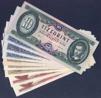 Kis forint tétel 1962-89. 10Ft (1x), 20Ft (3x), 50Ft (4x), 100Ft (2x) mind klf évszámmal! T:II+,II