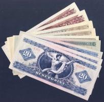 Kis forint tétel 1962-89. 10Ft (1x), 20Ft (3x), 50Ft (4x), 100Ft (2x) mind klf évszámmal! T:II+,II