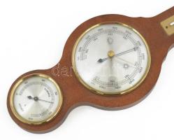 Barométer és időjárás állomás, fa 46 cm