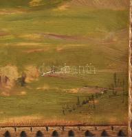 Báró Mednyánszky László (1852-1919): Táj. Olaj, fa. Jelezve jobbra lent: Mednyánszky. Hátoldalán táj...