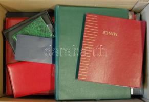 Nagy album tétel, 26db, főleg gyűrűs borítók, néhány darab lapokkal + pár db használt berakólap érmékhez