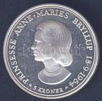 Dánia 1964. 5K Ag "Annamária hercegnő esküvője" T:2+