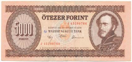 1992. 5000Ft "J 45290764" T:F, pici tollas firka Adamo F49