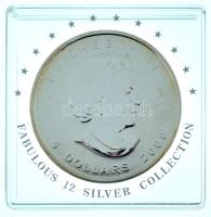 Kanada 2009. 5$ Ag "II. Erzsébet / Juharlevél" kapszulában (31,1g/0.999) T:BU folt Canada 2009. 5 Dollars Ag "Elizabeth II / Maple Leaf" in capsule (31,1g/0.999) C:BU spotted Krause KM#625