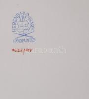 Herendi zöld Apponyi mintás kínáló tálca. Kézzel festett, jelzett, hibátlan. d: 26 cm