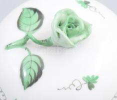 Herendi petrezselyem mintás oroszlánkörmös cukordoboz. Kézzel festett, jelzett, hibátlan d: 10 cm, m...