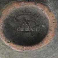 Simó Ágoston (1925-2011): Samott kerámia kavicsváza, hibátlan, jelzett, h: 13 cm