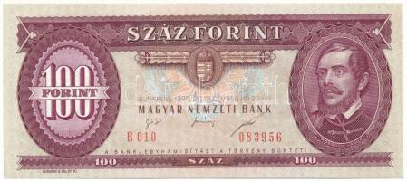 1995. 100Ft "B 010 083956" T:F, szép papír Adamo F39