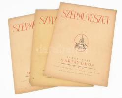 1940 Szépművészet folyóirat I. évf. 1-3. szám + Tartalomjegyzék. Teljes évfolyam.