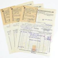 1939-1940 Szeged, Vértes Szénkereskedelmi Rt. 3 db fejléces számla, okmánybélyegekkel