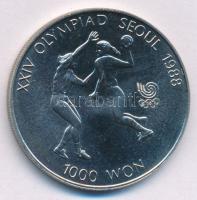 Dél-Korea 1987. 1000W Cu-Ni "XXIV. Nyári Olimpia 1988. Szöul - Kézilabda" T:UNC,AU South Korea 1987. 1000 Won Cu-Ni "XXIV Summer Olympics 1988 Seoul - Handball" C:UNC,AU Krause KM#48