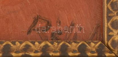 Réti Mátyás (1922-2002): Vörös perzsa macska (cica). Olaj, farost, jelezve jobbra lent, a hátoldalán...