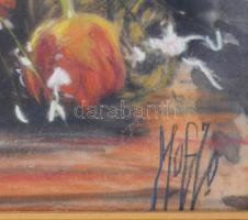 Molnár G. Zoltán (-): Csendélet. Pasztell, papír, jelezve jobbra lent, a hátoldalán autográf felirat...