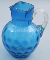 Kancsó. Parád, cca 19. sz. vége, hólyagos hutaüveg, szájánál restaurálással, m: 20 cm /// Jug. Parád...
