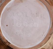 Kondor Éva dísztál, jelzett, d: 34 cm