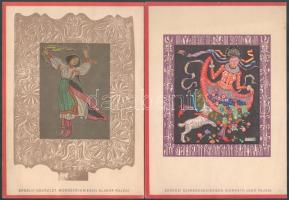 cca 1942 7 db dísztávirat klf művészet grafikáival