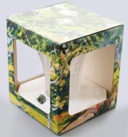 Walther német üveg váza, eredeti dobozában 24 cm