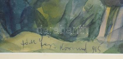 Páll Lajos (1938-2012): Korondi táj (Erdély), 1965. Akvarell, papír, jelezve középen lent. Provenien...