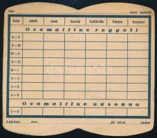 cca 1910 A dr. Wender Gyógyszergyár Ovomaltine tápszer különleges formájú dekoratív reklámlapja, hát...