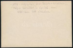 1894 A Budapest nagykörúti New York Kávéház fotója még az úttest építésekor, hátoldalon felirattal, ...