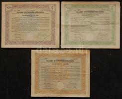 1941. Államadóssági kötvény 50P, 100P, 200P, szelvényekkel (összesen 3db klf)