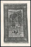 cca 1914 Stein Budapest Bécsi utcai perzsaszőnyeg kereskedő reklámkarton lapja, szép állapotban